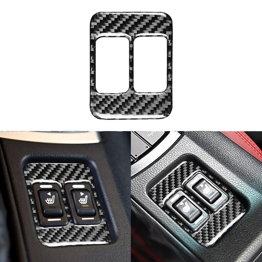 Carbon Fiber for Seat Heating Button Cover Trim for Toyota 86 for Subaru BRZ 2017-2019