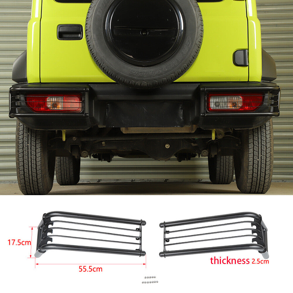 2¡ÁAlloy Black Rear Taillight Lamp Protector Guard Cover for Suzuki for Jimny 2019-23