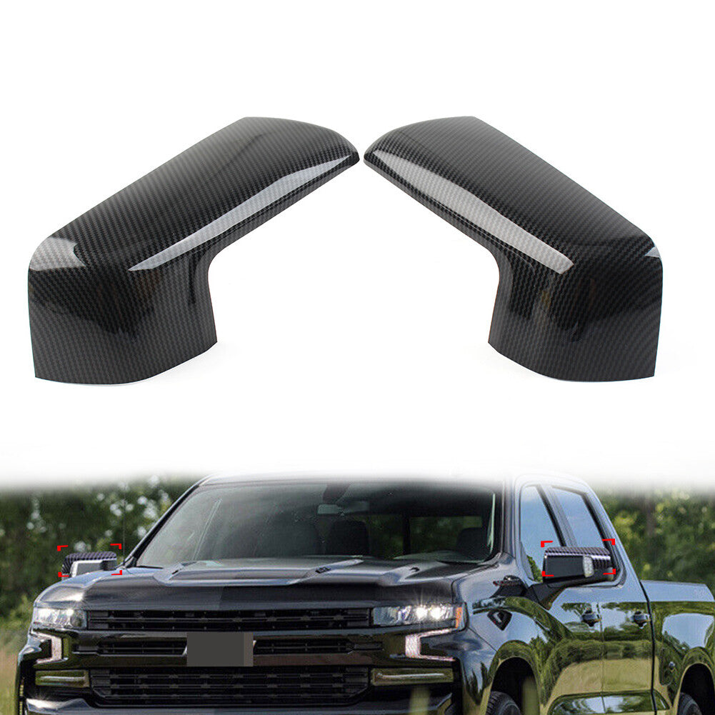 Rear View Mirror Cover Overlay for Chevrolet Silverado 1500 for GMC for Sierra 1500