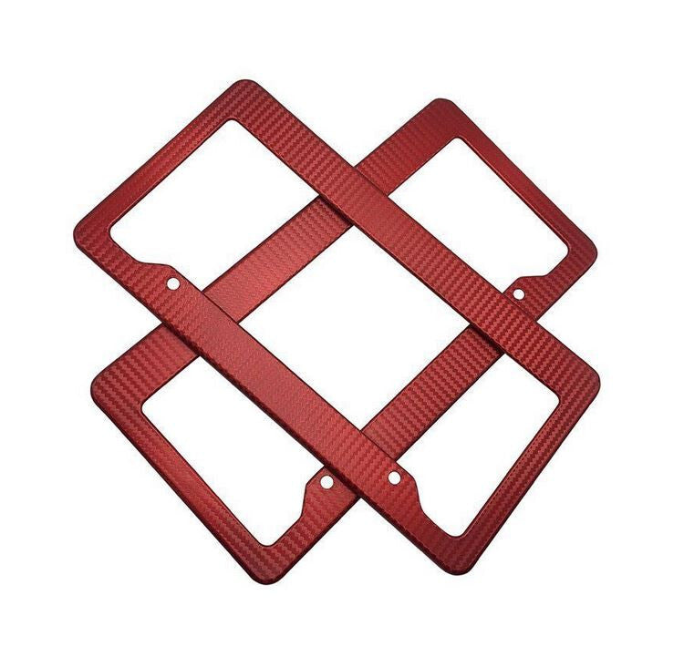 Car license plate frame cover cap trunk red carbon suitable for Nissan