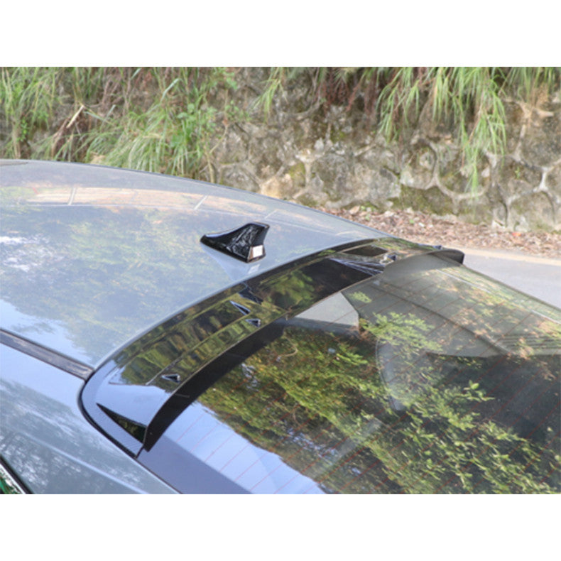 for Hyundai for Elantra 2021-2023 Carbon Fiber Roof Spoiler Trunk Tail Lip Wing Bar