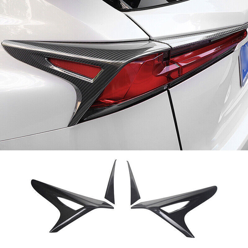 for Lexus NX200t 300h 15-21 Real Carbon Fiber Rear Tail Light Lamp Cover Trim 4x
