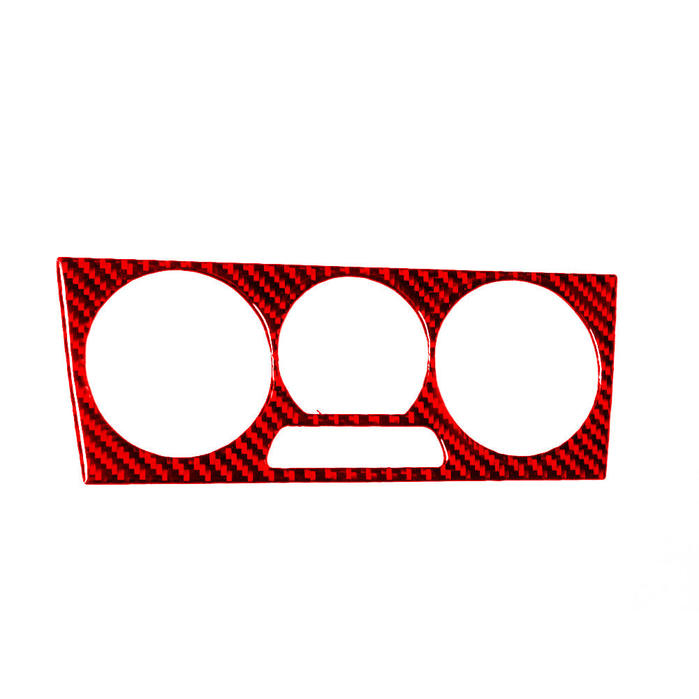 Red Carbon Fiber Conditioner Switch Button Trim Cover for Subaru Forester Type B