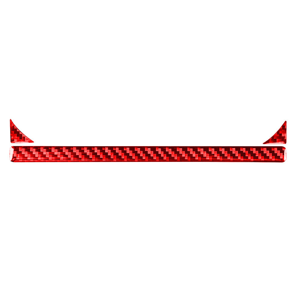Car Cup Holder Panel Cover Trim for Toyota Tundra 2014-21 RHD Carbon Fiber Red