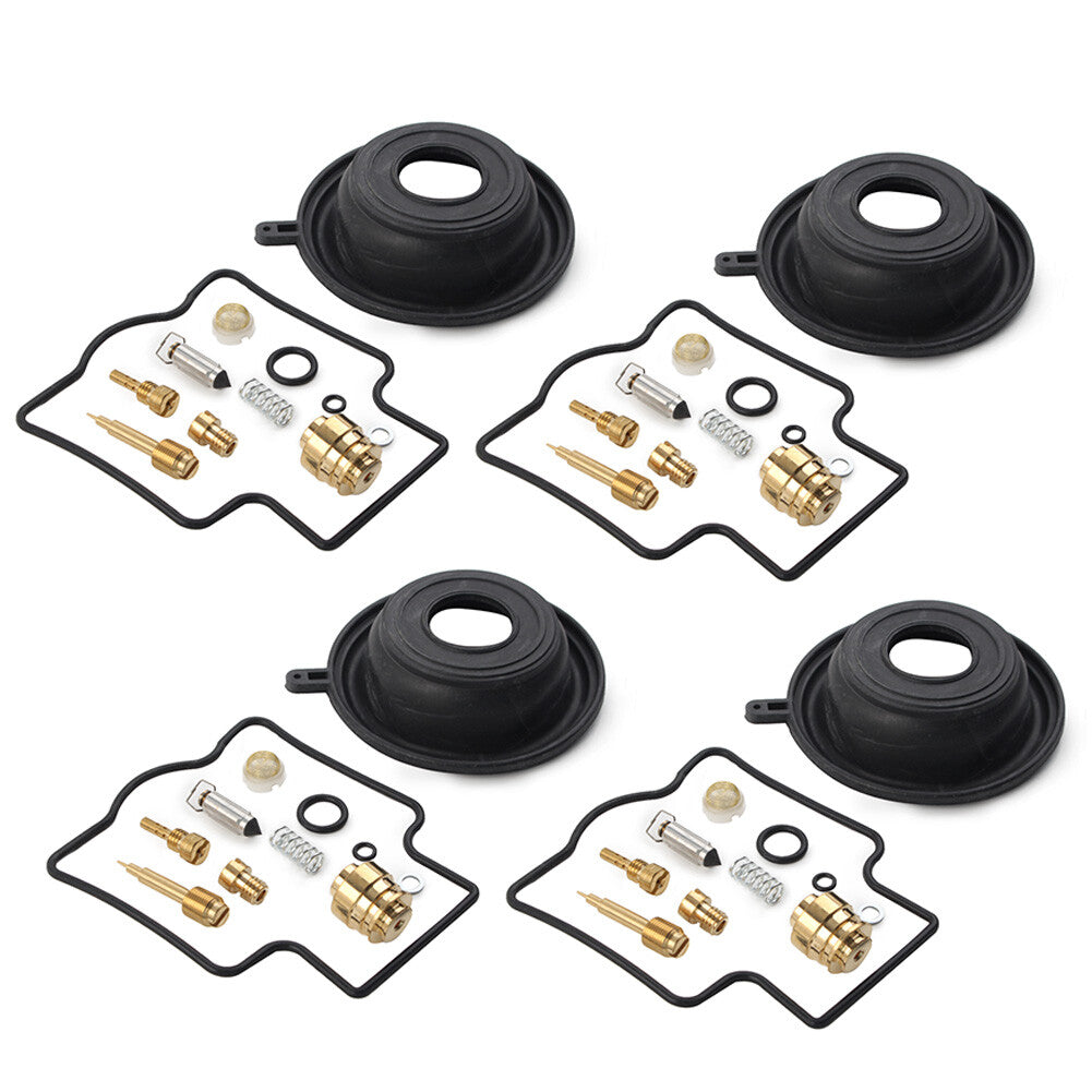 Carburetor Repair Kit Diaphragm Rebuild 4 sets Fit for Kawasaki ZZR600D 1990-92