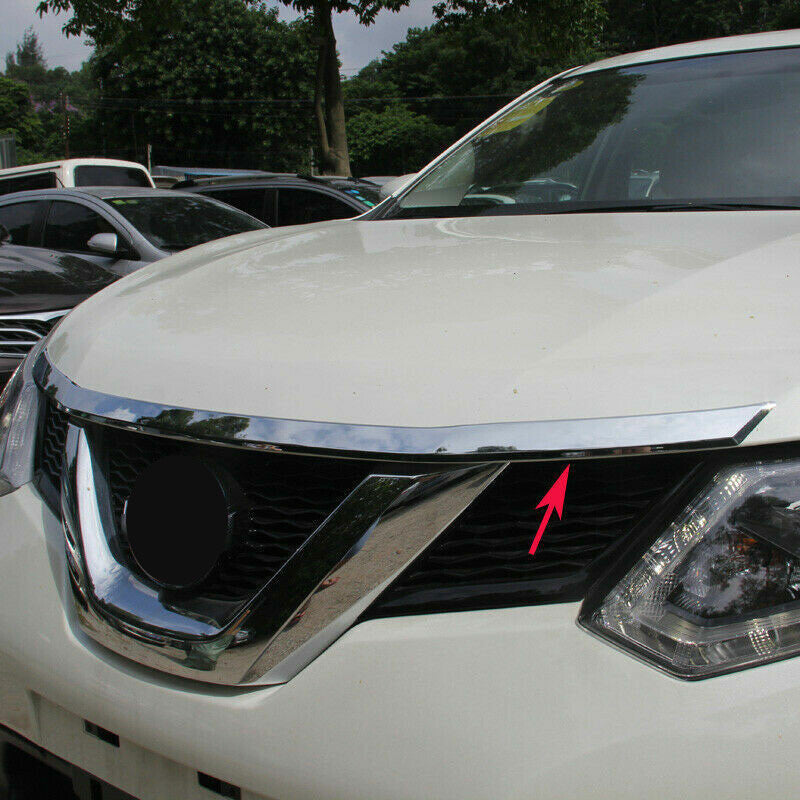 Chrome ABS Front Hood Bonnet Lip Molding Cover Trim for Nissan Rogue 2014-2020