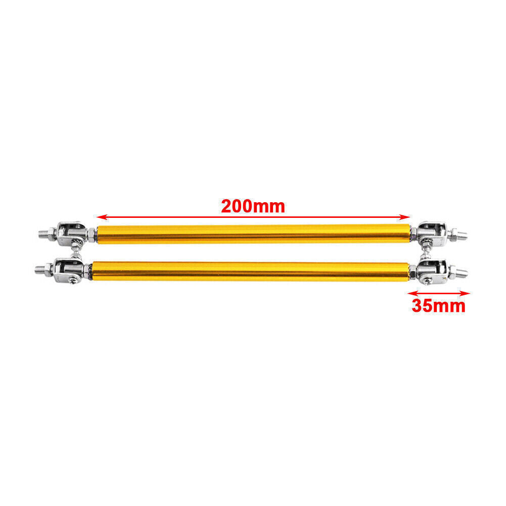 Universal Adjustable Front Bumper Lip Splitter Strut Rod Tie Support Bar Purple