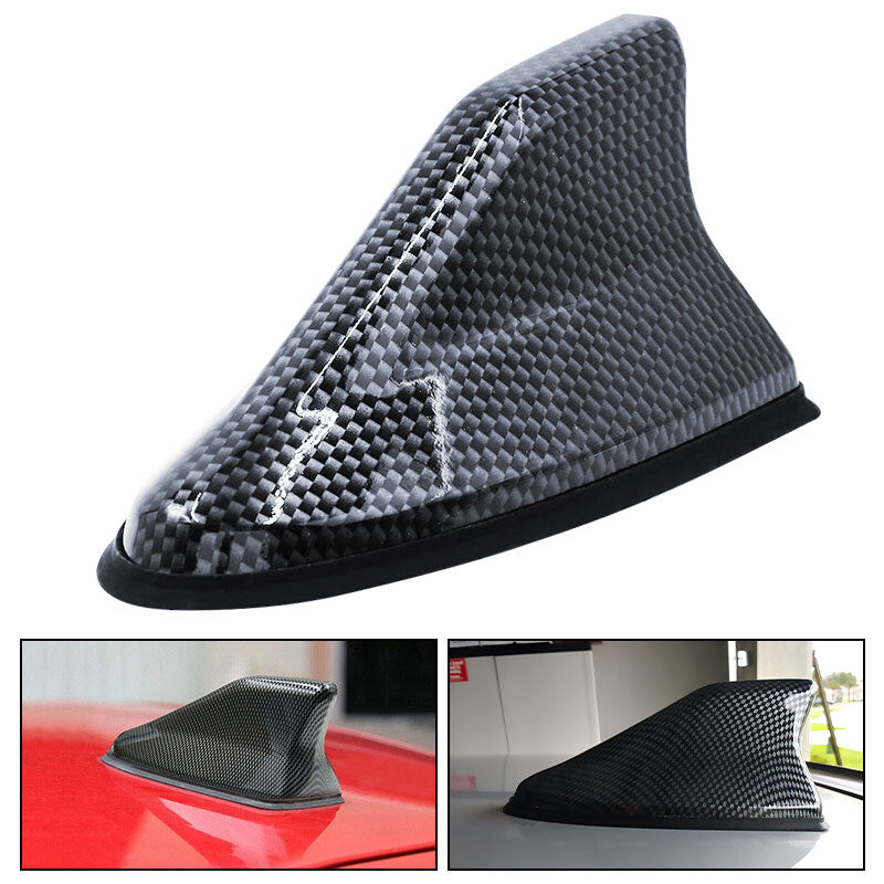 Fin Roof Car Trim Antenna Carbon Fiber Shark Radio FM/AM Antena Cover Waterproof
