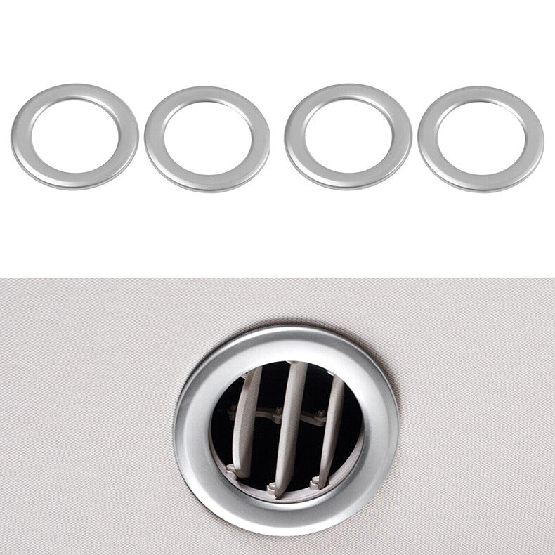 for Kia Carnival 2022-2023 Matte Silver Roof AC Air Outlet Vent Cover ring Trim