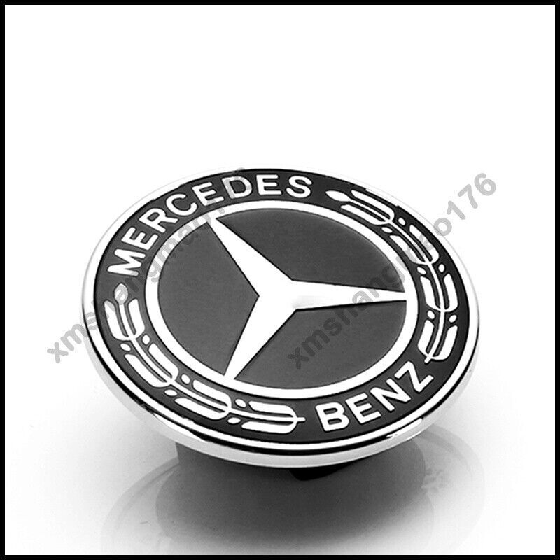 2007-ON for MERCEDES W212 W213 W205 W204 Class C  E Badge Flat Top Embroidered Black