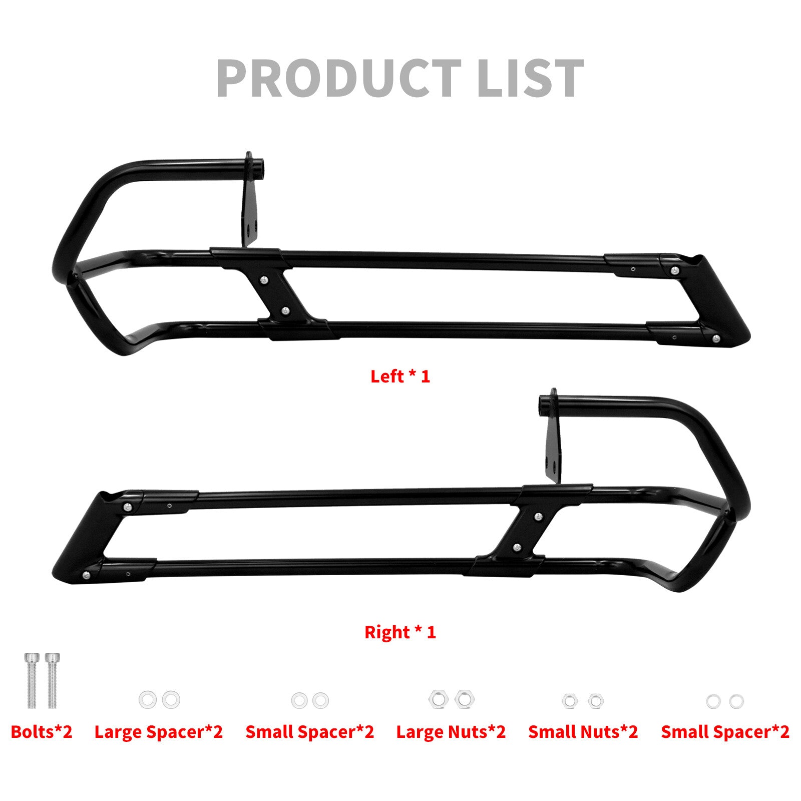 Black Saddlebag Guard Rail Crash Bar for Harley Touring Road Electra Glide 14-23