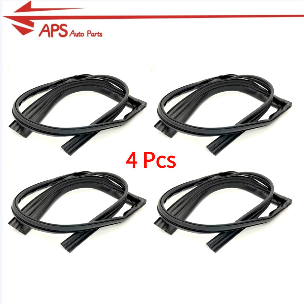 4-piece weatherstripping seal for 2016-2021 for Honda for Civic sedans - door glass operating channel.