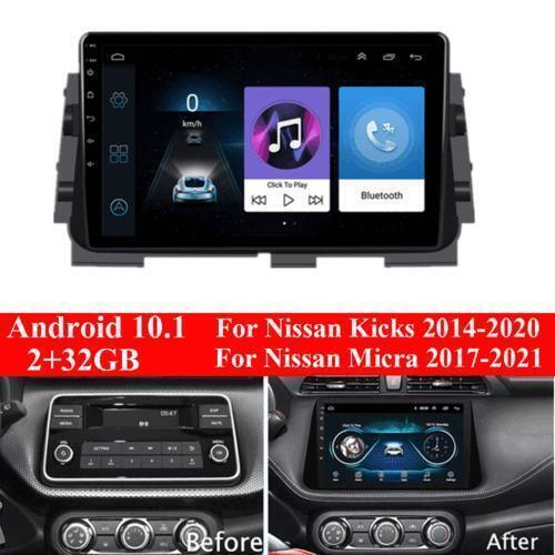 Kicks 14-20 10.1 Android 10.1 Car Radio Stereo GPS 2+32G for Nissan Micra 17-21
