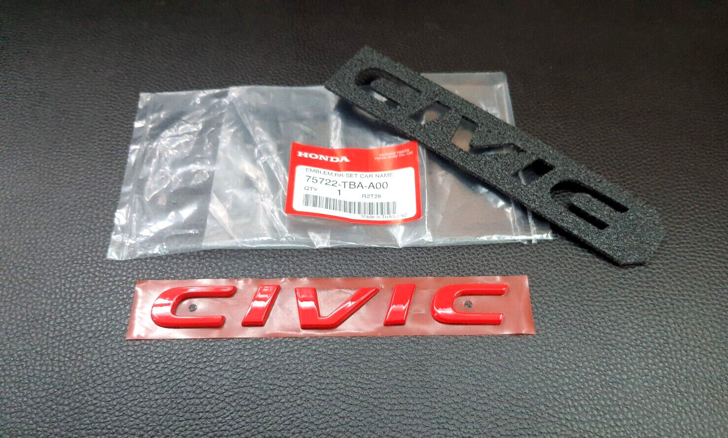Civilian i-VTEC FC FK Red Embroidered Badge Applicable to Rear for Honda for Civic FC FK 15-21