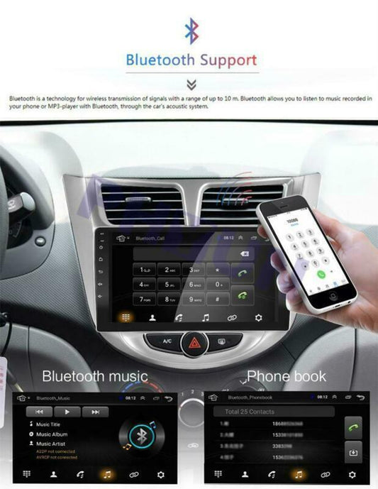 9 Android 9.1 Stereo Radio MP5 GPS Navigation Wifi Fit for Hyundai Accent 10-16