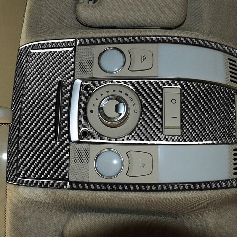 Real Carbon Fiber Car Reading Lights Panel Cover Trim for Audi for A6 S6 2005-2011