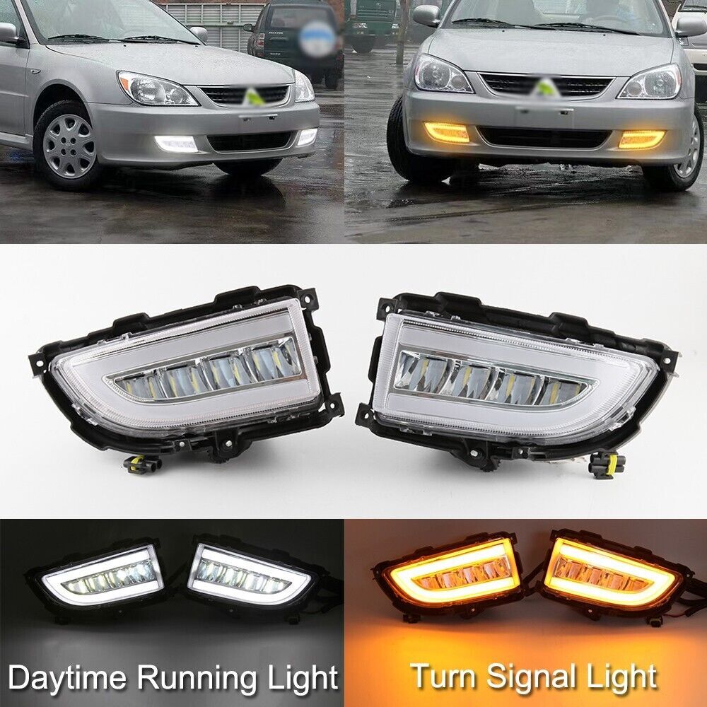 LED DRL Daytime Running Light Fog Driving Lamps for Mitsubishi Lancer 04-06 PAIR