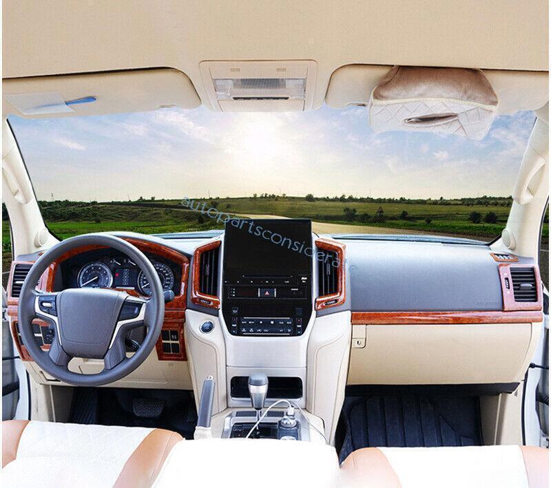 for Toyota for Land Cruiser 2016-21 A Pillar Front Triangle Trim Peach Wood Grain 2X