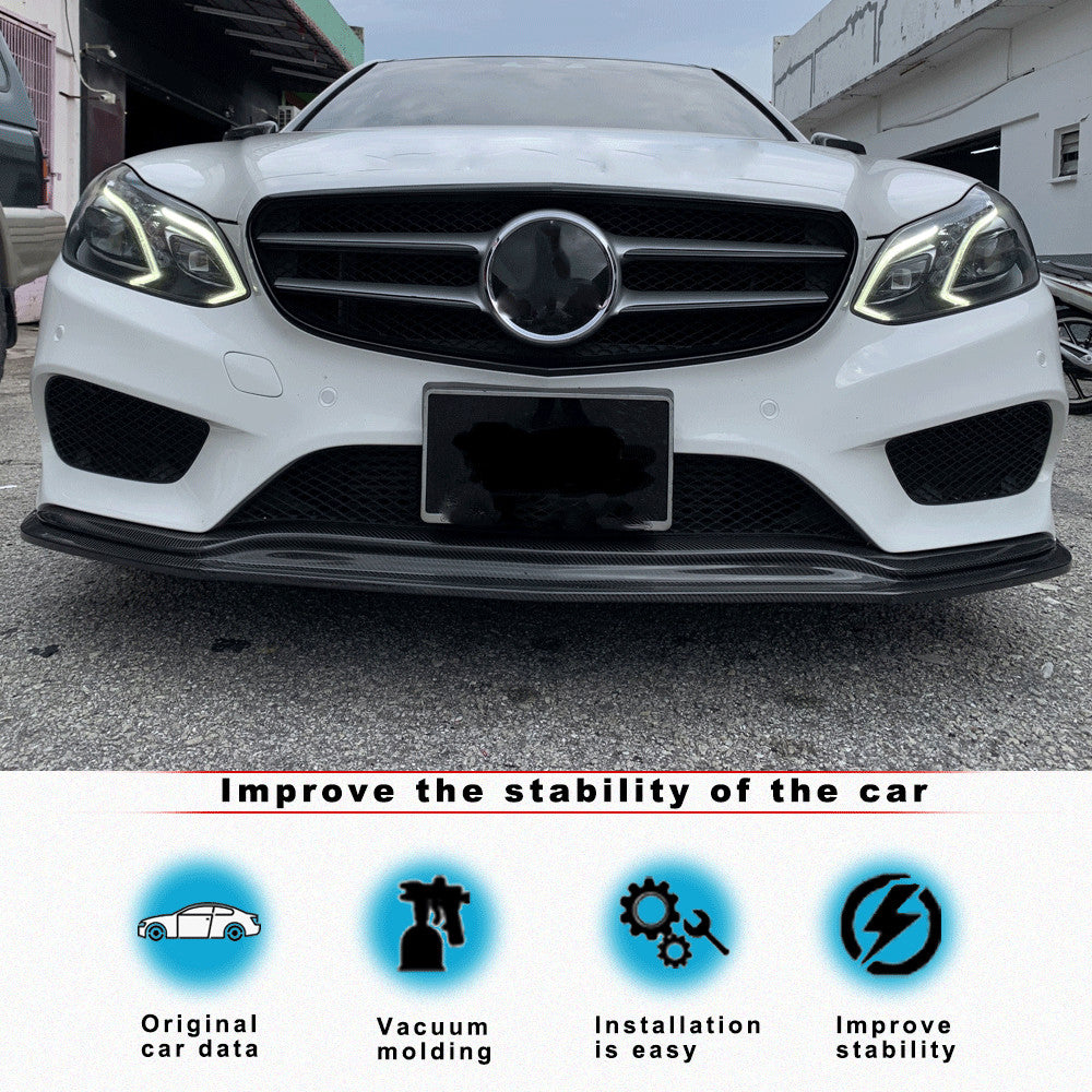 for Benz W212 E400 E260 Sport 2014-16 REAL CARBON front Bumper lip Spoiler Chin