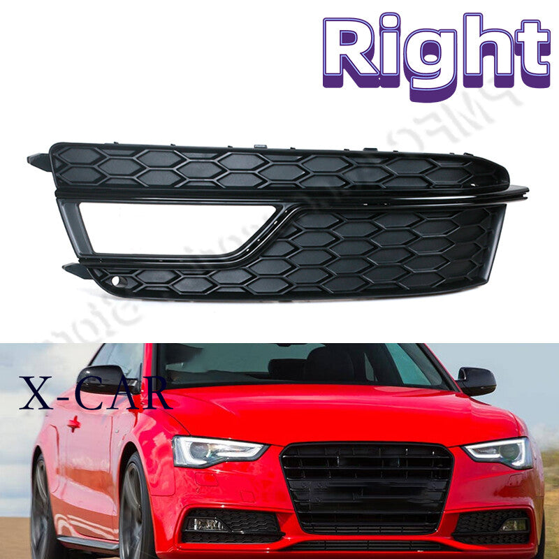 Right Front bumper Fog lamp cover Grilles for AUDI A5 S-Line S5 2013-2017
