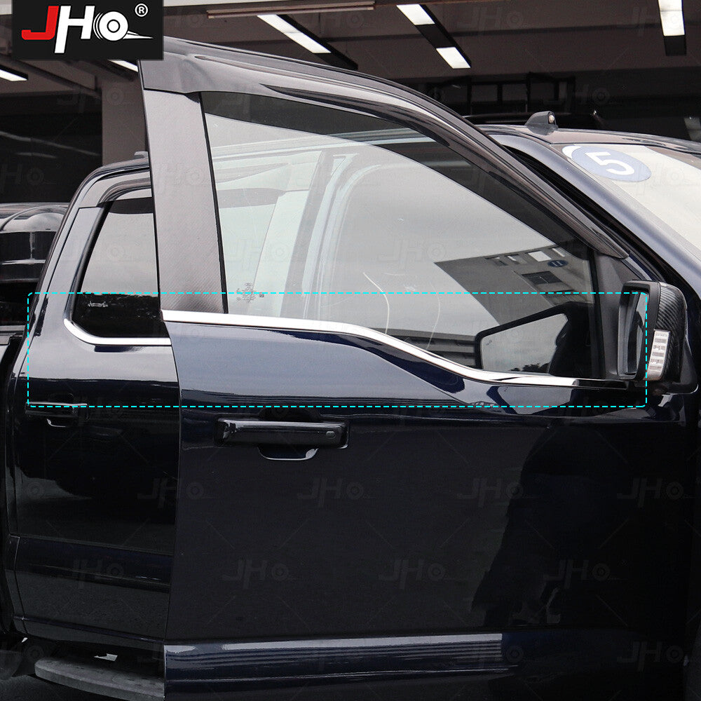 Stainless steel Chrome Car Window Strip Trim Cover for Ford F150 2022+