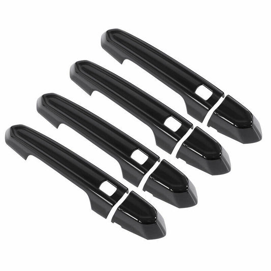 Fit For 2013-2019 for Cadillac ATS ABS Black Exterior Door Handle Cover Trim 8pcs