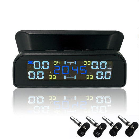 Wireless TPMS Tire Pressure Monitor System 4 Interior Sensors For RV Truck car