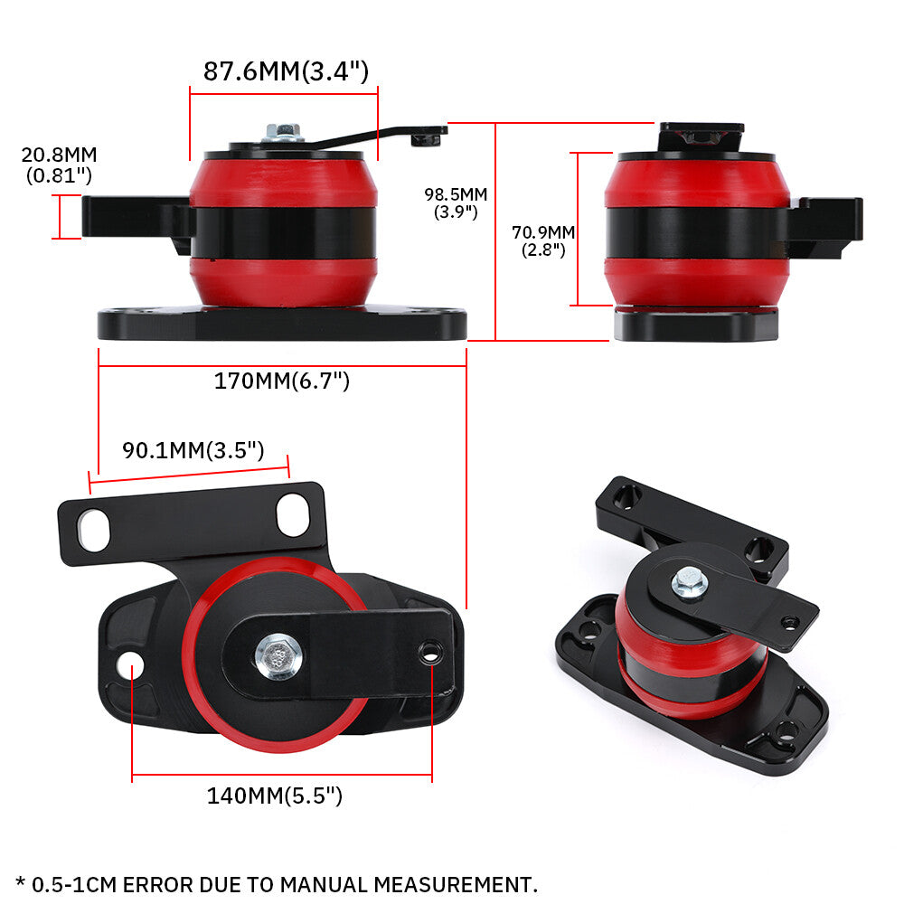 Dog Bone Transmission Engine Mount Kit for VW MK5 MK6 for Golf GTI for Jetta 2.0 Trans