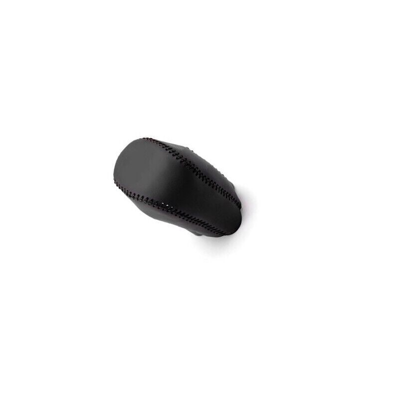 for Volkswagen Taos 2021-2023 Black Leather Inner Gear Shift Knob Cap Cover Trim
