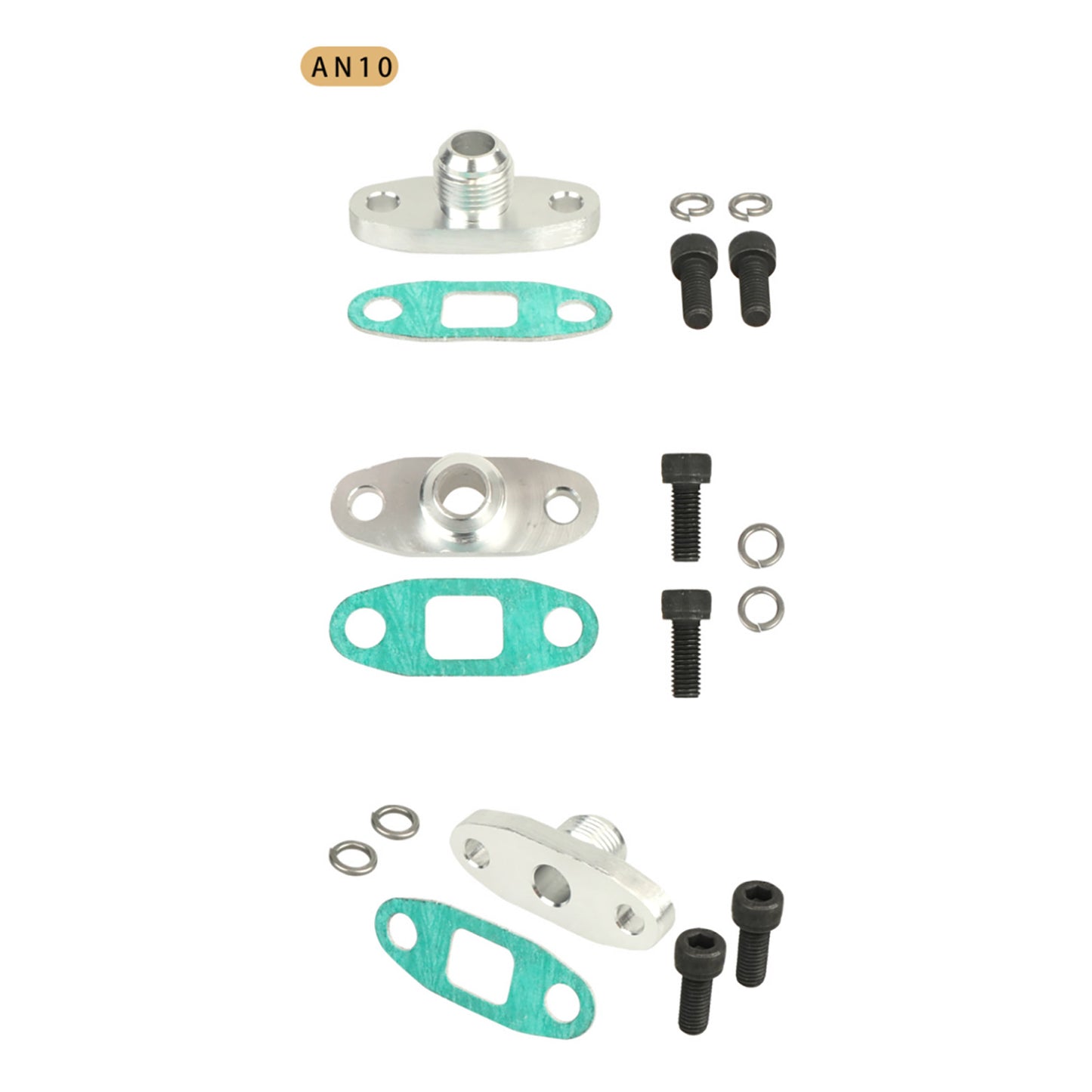 Turbo Oil Feed Line Flange Gasket AN10 Fitting Adapter Part For T3 T4 T04E GT30