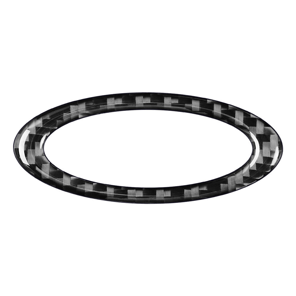 for Ford Mondeo 2013-19 Steering Wheel Center Ring Cover Trim Carbon Fiber Black
