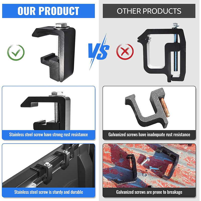 4pc Mounting Clamp for Toyota Tacoma/Tundra Truck Cap/Camper Shell Utility Track