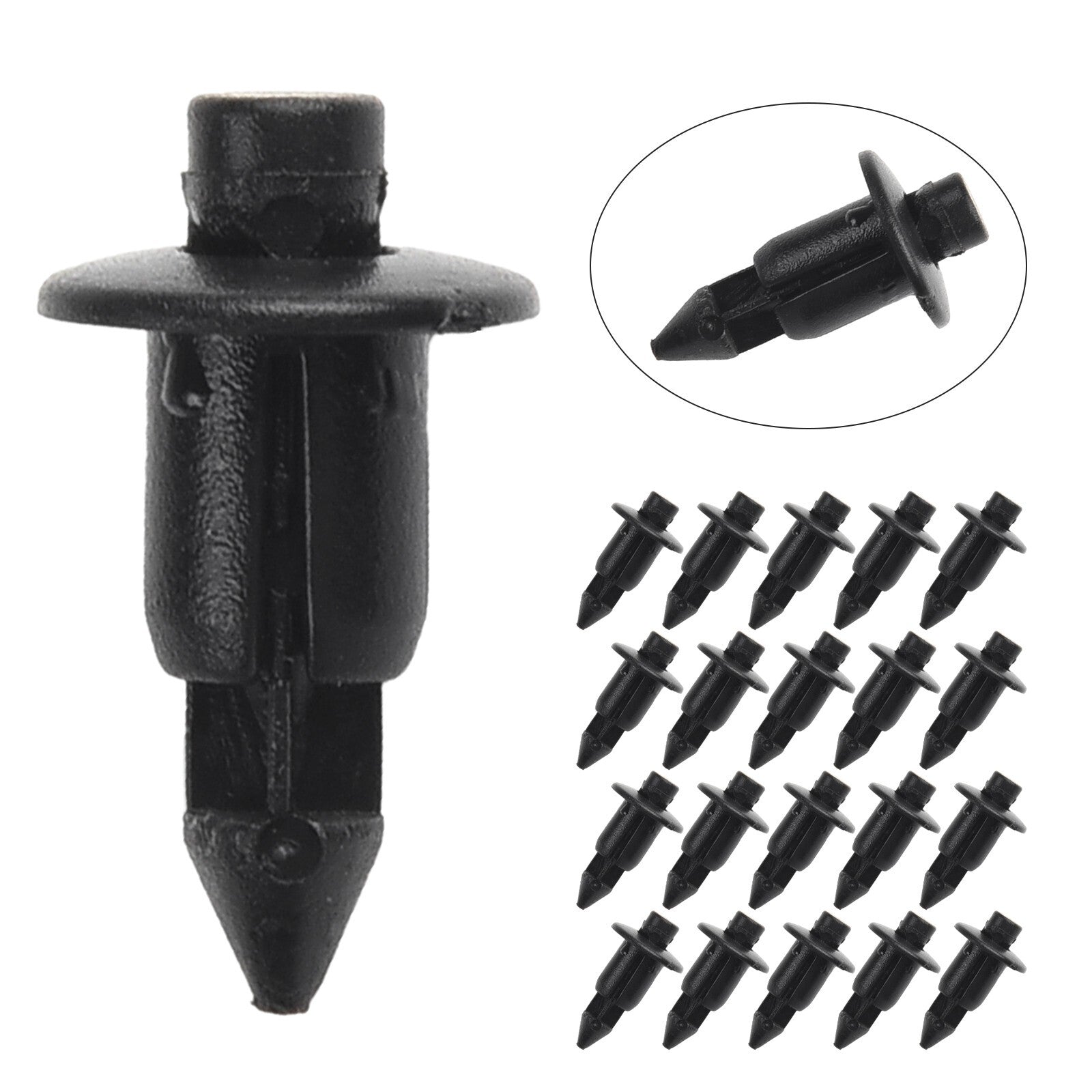 for Suzuki - for Kawasaki 20 Pcs 6mm Plastic Rivet Bike Fairing Trims Clips-Set