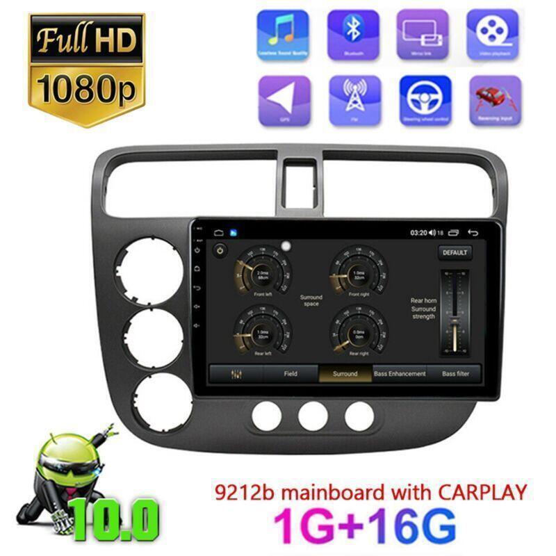 For 2000-2006 for Honda Civi Android 10.0 Car Play Stereo Radio WIFI GPS Navi 1+16GB