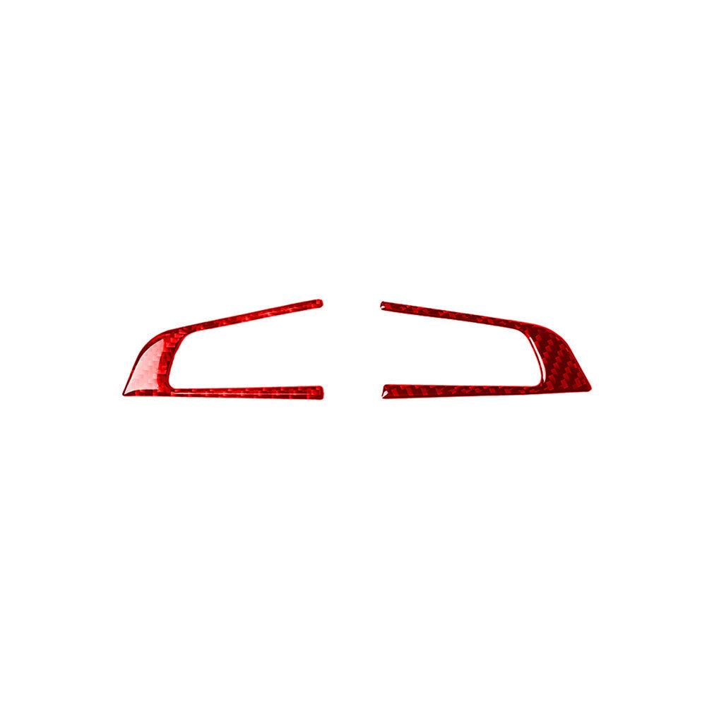 Red Carbon Fiber Steering Wheel Frame Cover Trim for Alfa Romeo Giulia 2017-2019