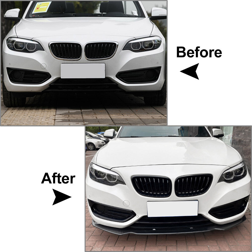 Front Bumper Spoiler Lip FIT for BMW 2 Series F22 220i 225i 228i 2014-2019