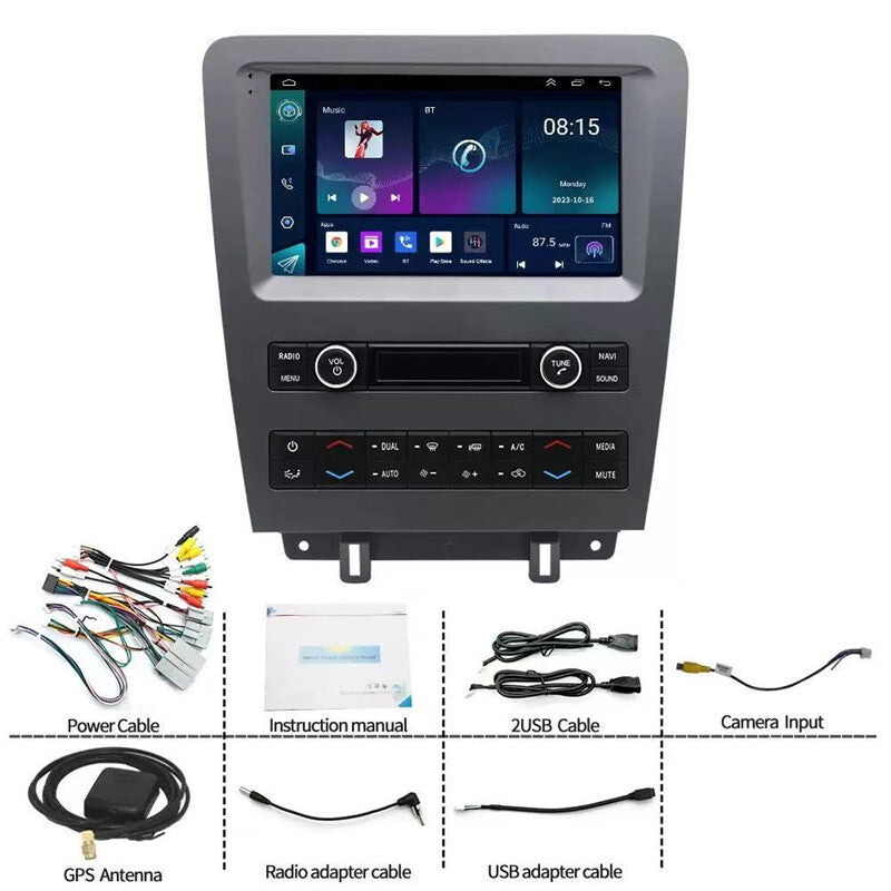 Car Android 2G+32G for Ford for Mustang 10-14 Radio Stereo GPS Navi Wireless Carplay