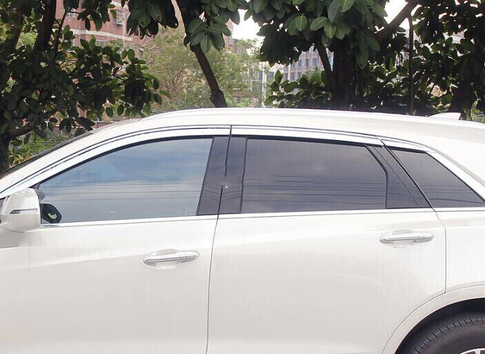 for Cadillac 2010-2016 SRX Chrome Car Window Visor Vent Shades Sun Rain Guard 6P