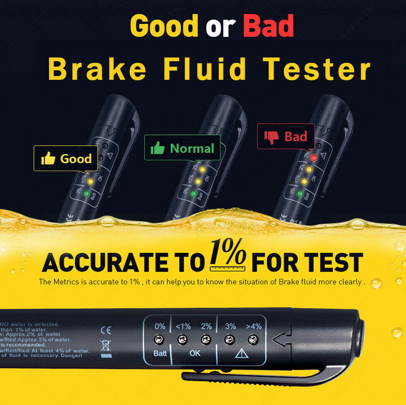 Automotive brake fluid tester diagnostic tool 5 LED pen for oil quality testing suitable for Renault