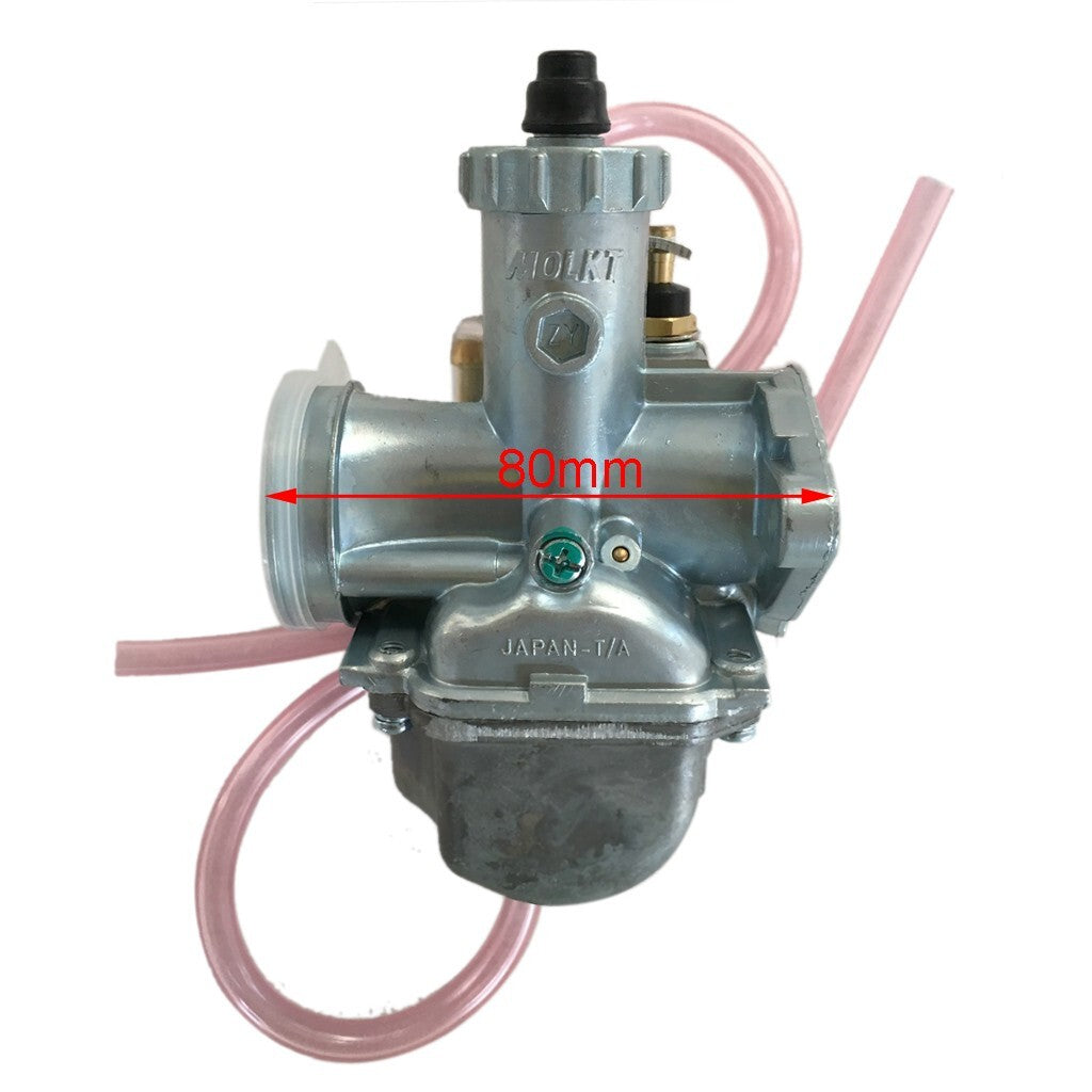 Performance carburetor Molkt Carb 26mm suitable for go-karts, 140cc and 150cc Pit bikes, and all-terrain vehicles.