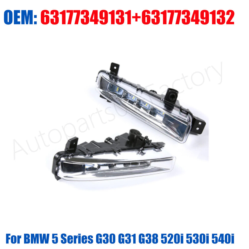 1Pair Front LED Fog Lamp Running Light for BMW G38 530e 530i 540i xDrive 17-2019