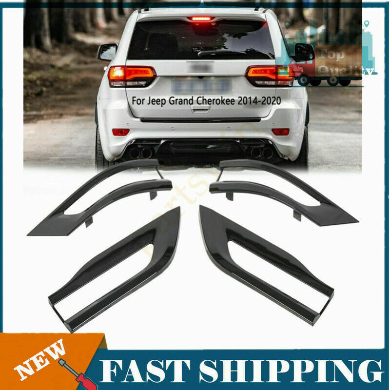 Gloss Black Taillight Trim Bezel Kit for Jeep Grand Cherokee 2014, 2015, 2016, 2017 - 2020