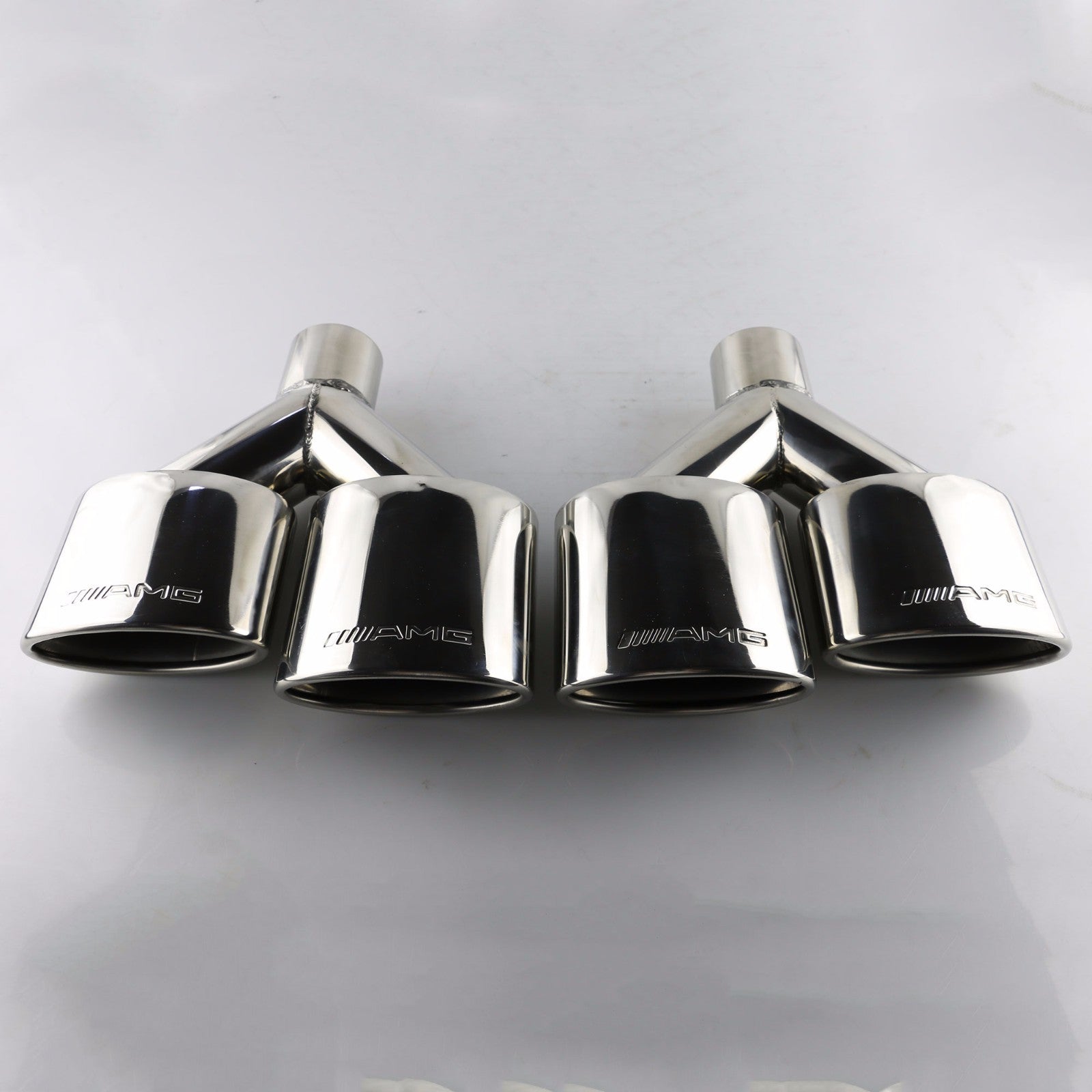 AMG Stainless Oval Exhaust Tips for Mercedes-Benz W204 W203 W211 W214 C-Class JZ
