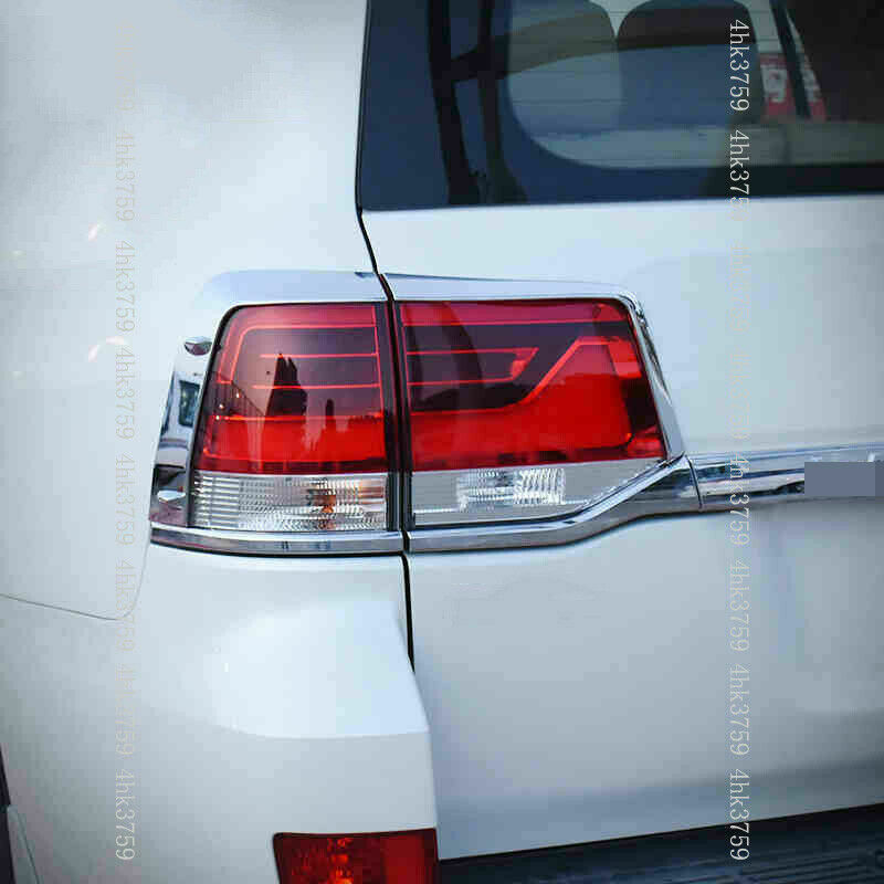 Chrome Rear Tail Light Lamp Cover Trim for Toyota for Land Cruiser LC200 2016-2021