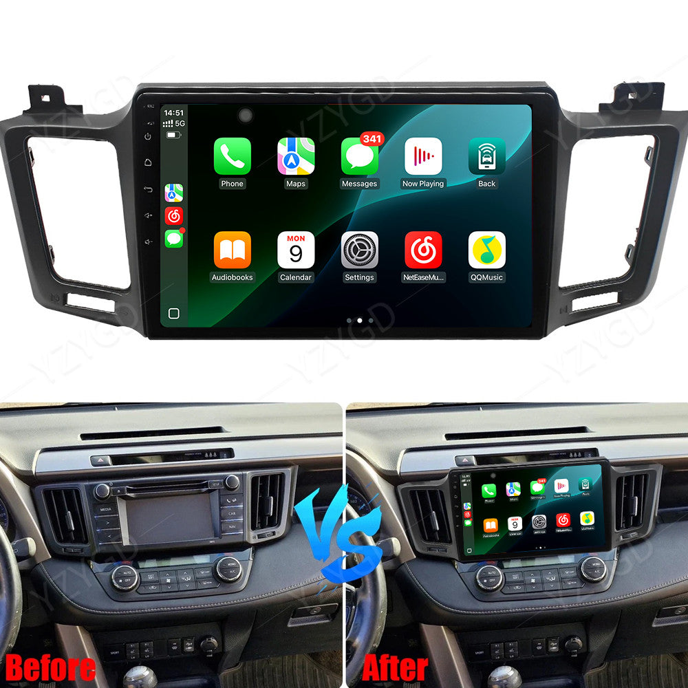 Carplay Car Radio 10 Inch for Toyota RAV4 2013-2018 Android 14 Stereo GPS Navi