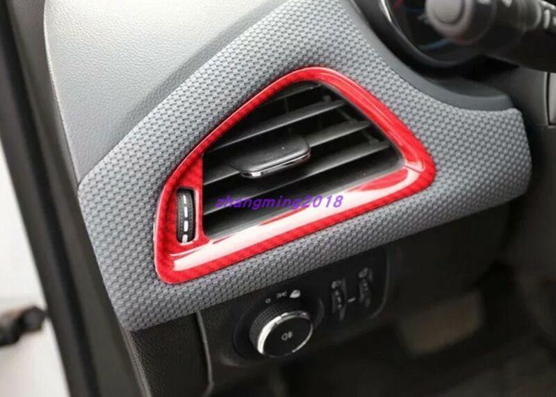 11-Piece Red Carbon Fiber Style Interior Trim Kit for Chevrolet for Cruze 2017-2019