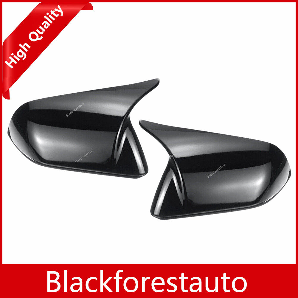 Fit for Ford for Mustang 15-2022 Glossy Black Rearview Door Side Mirror Cover Trim