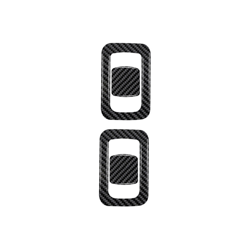 4X Carbon Fiber Rear for Seat Folding Switch Cover Trim for Honda for Civic Si 2002-2005