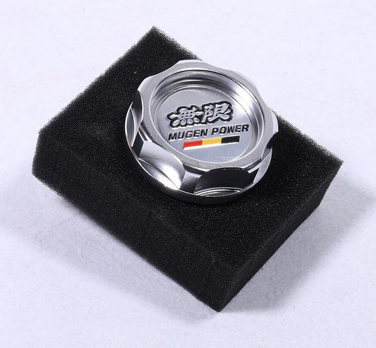 Silver engine oil filler cap for JDM Mugen engines, suitable for Honda for Civic Accord for Acura .