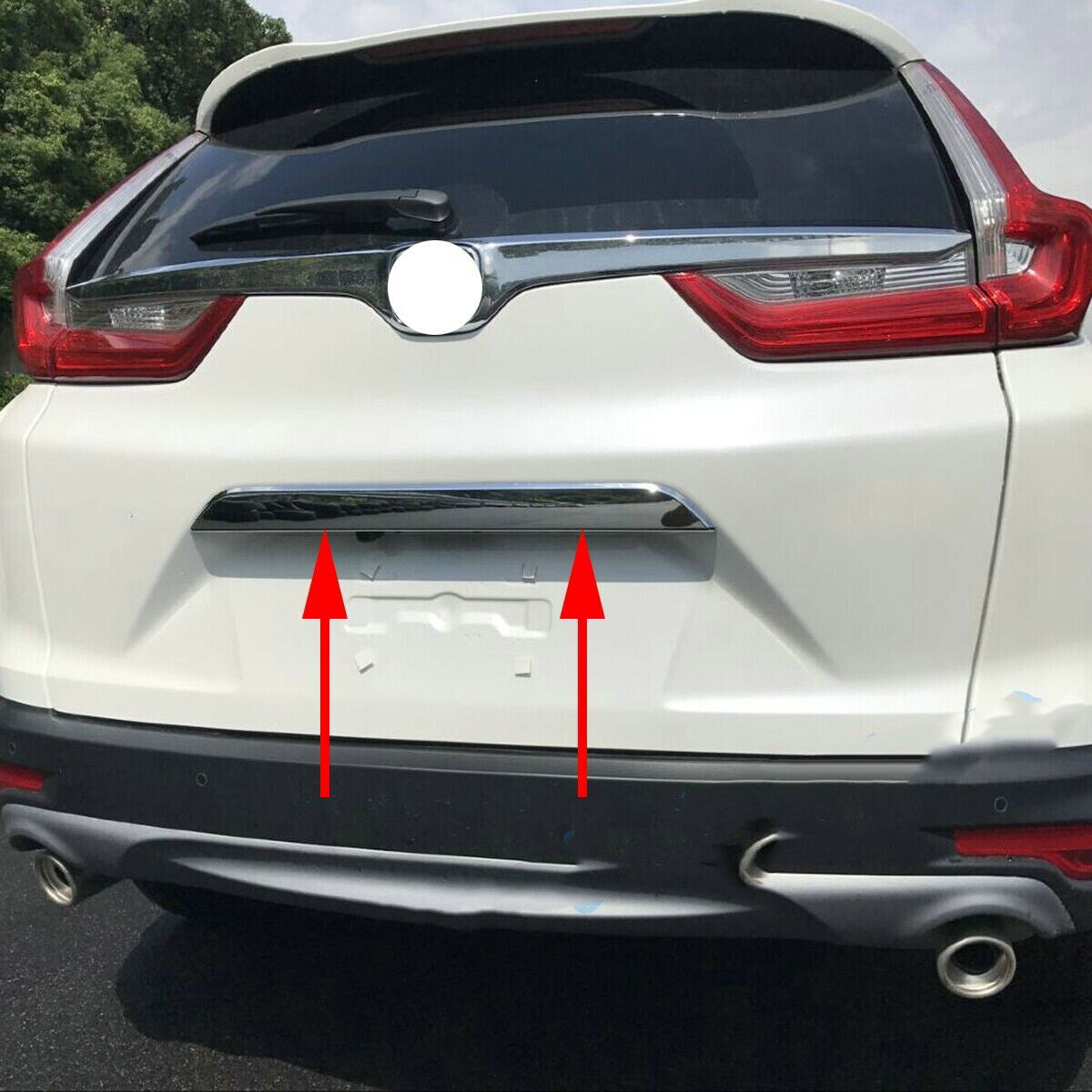 Chrome Rear Trunk Tailgate Lid Handle Cover Trim for Honda CR-V CRV 5th 2017-22